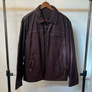 A new Leather Jacket by Cremieux. Size XL. Brown 100% Leather.